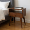 Chestnut Solid Wood One Drawer Nightstand - 22-inch