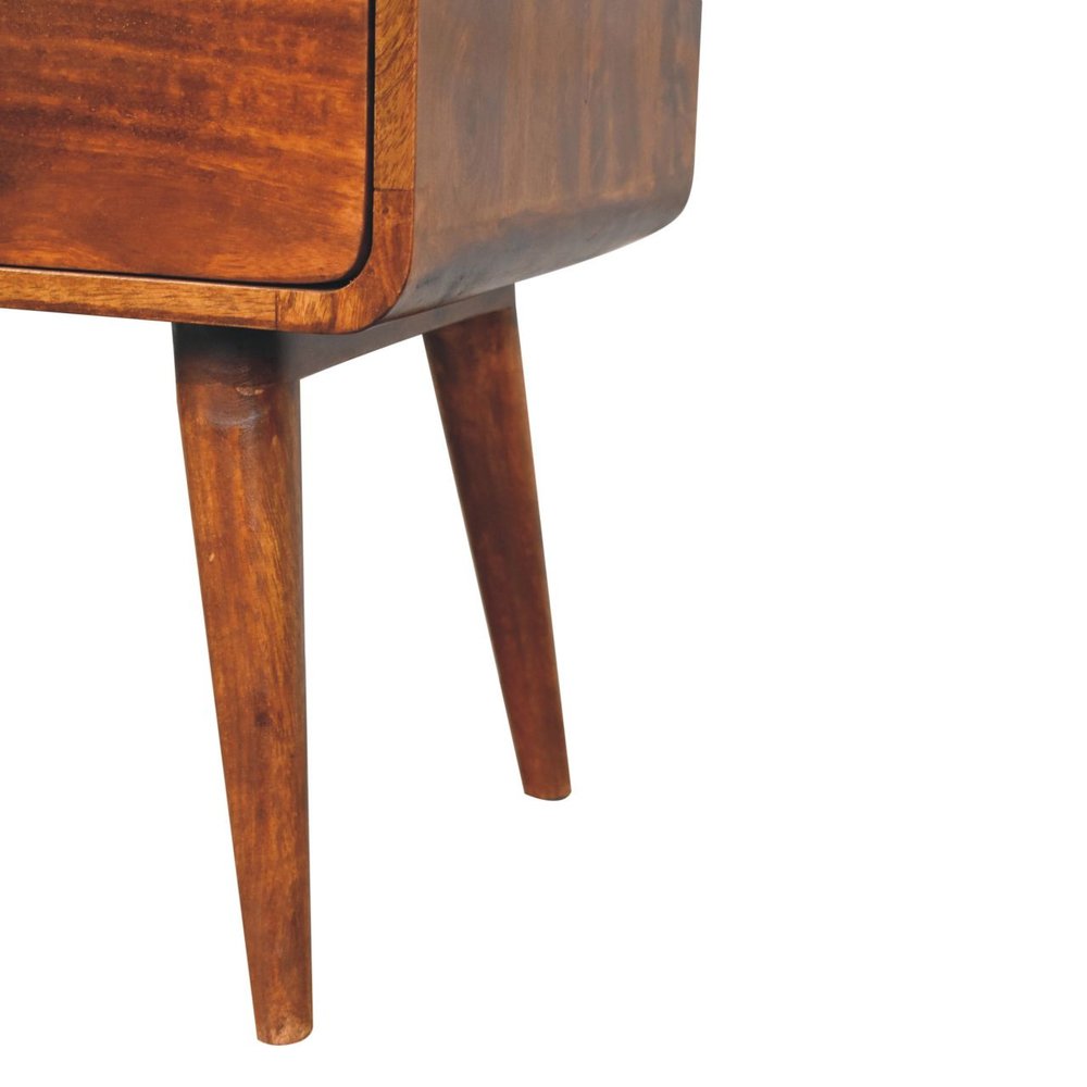 Chestnut Solid Wood Two Drawer Nightstand - 24-inch