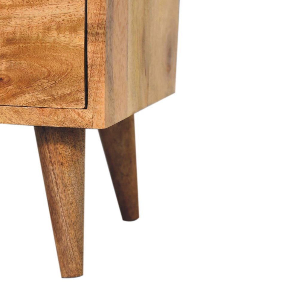 Oak Solid Wood Two Drawer Nightstand - 20-inch