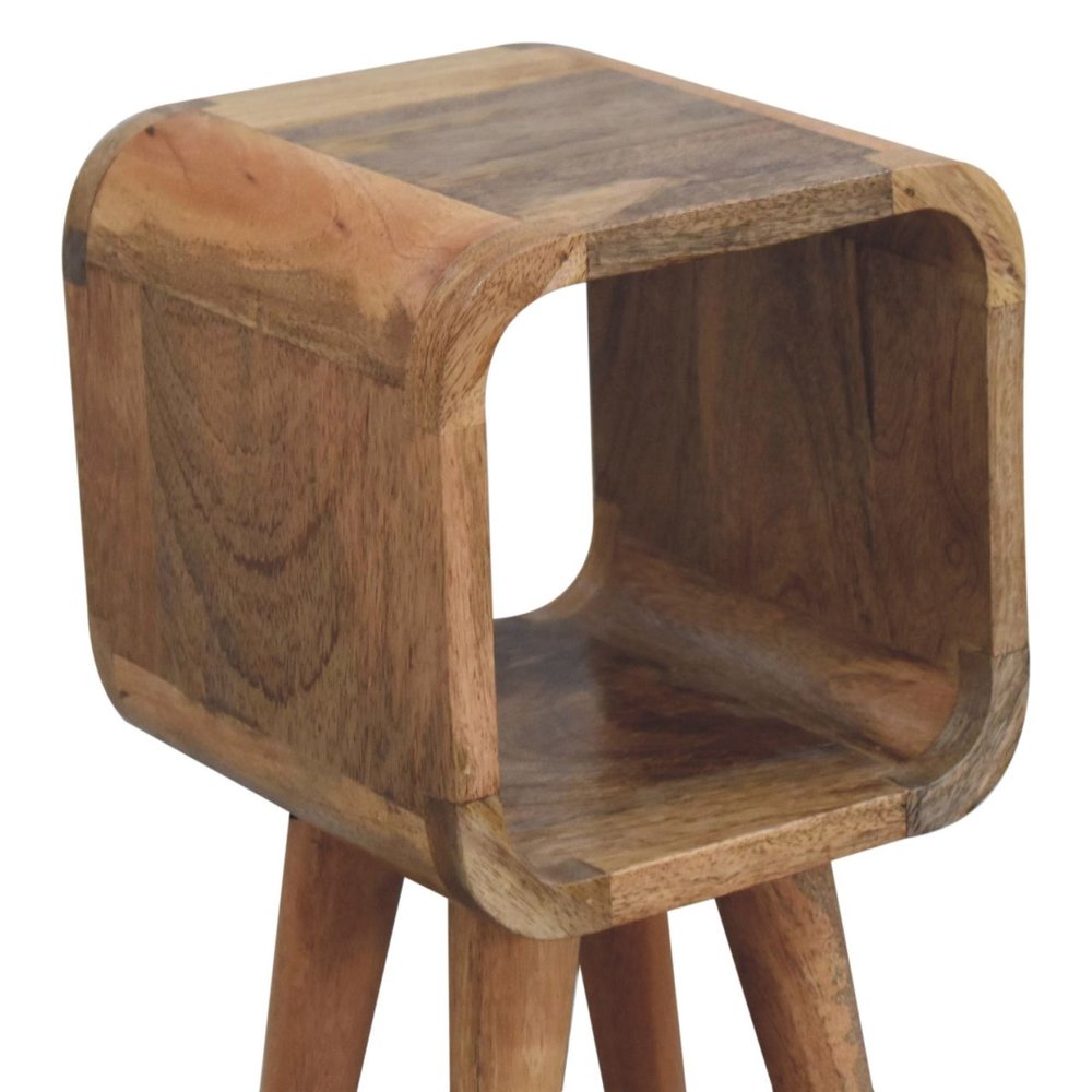 Oak Solid Wood Nightstand - 16-inch