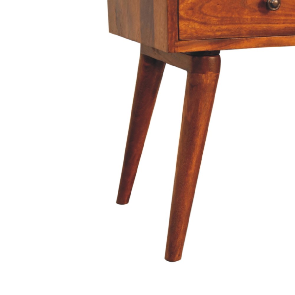 Chestnut Solid Wood One Drawer Nightstand - 22-inch