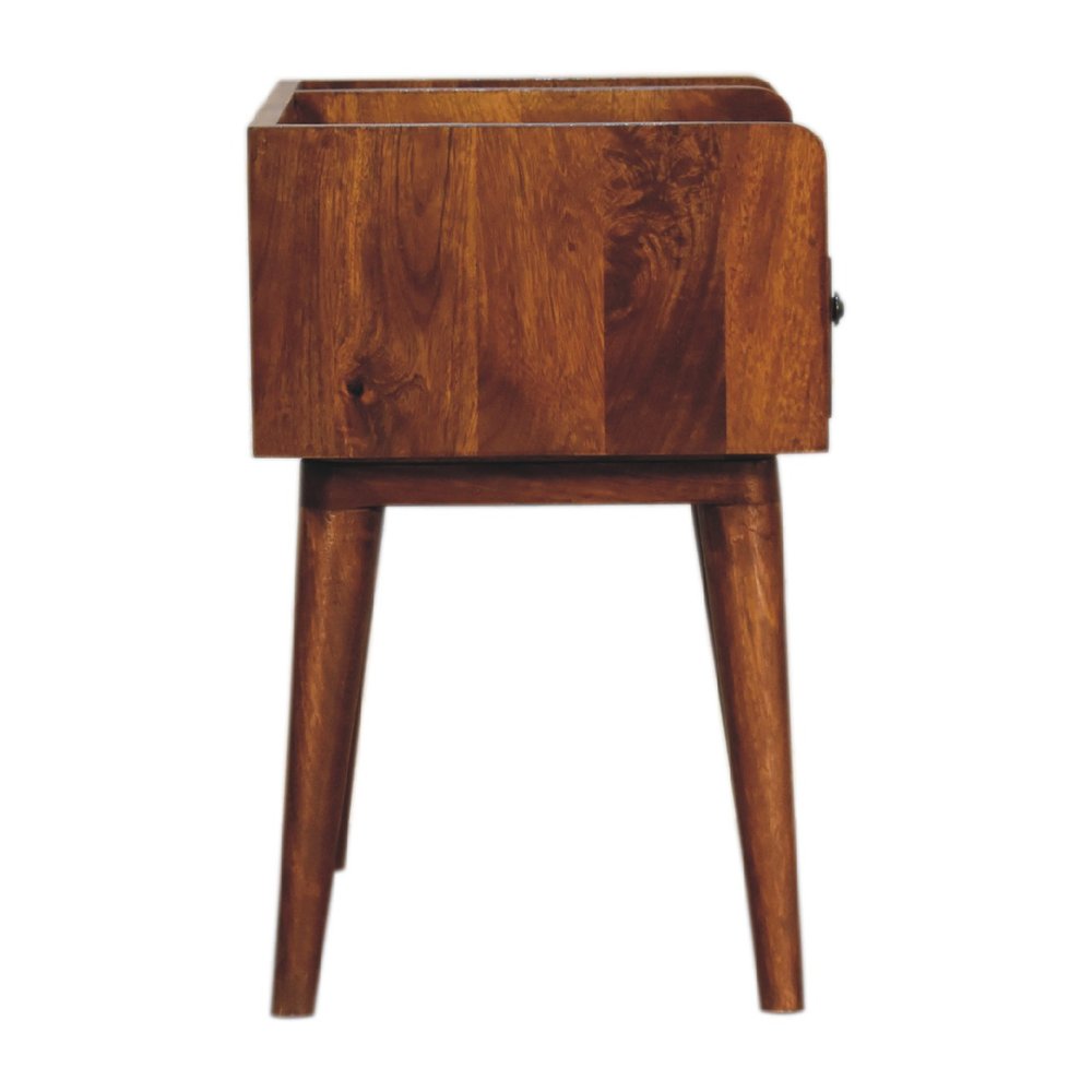 Chestnut Solid Wood One Drawer Nightstand - 22-inch