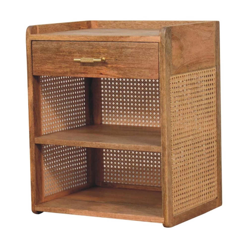 Oak Solid Wood One Drawer Nightstand - 23-inch