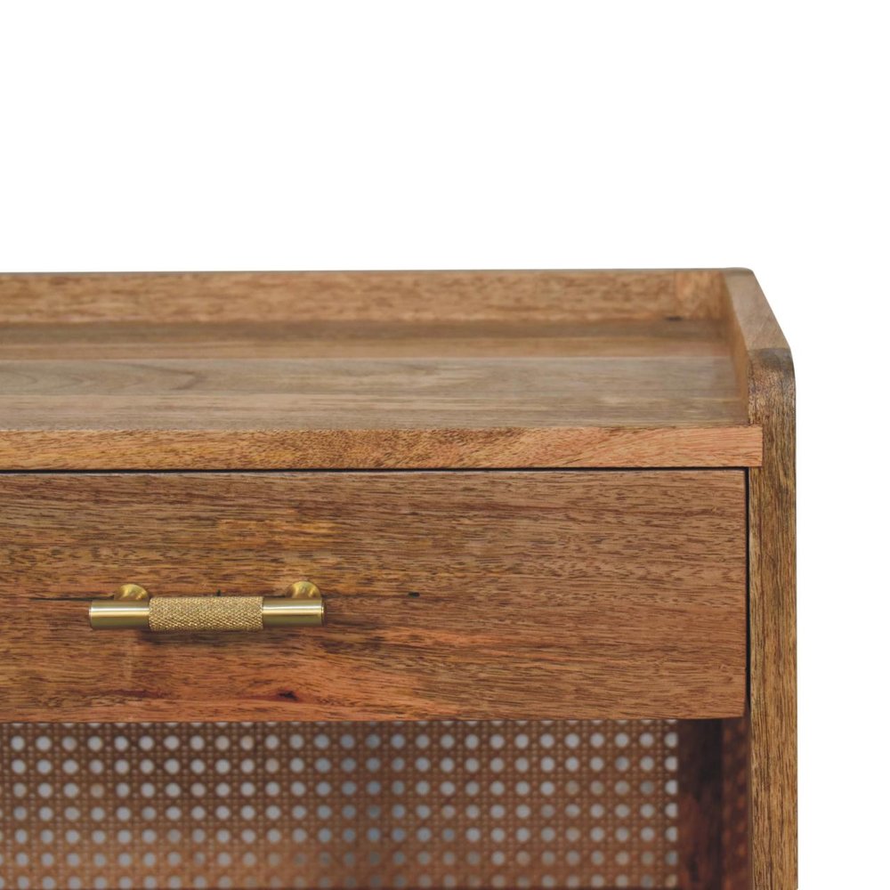 Oak Solid Wood One Drawer Nightstand - 23-inch