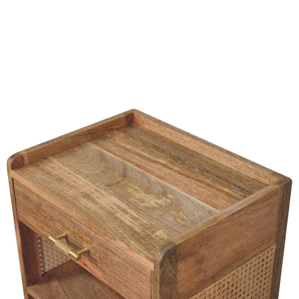 Oak Solid Wood One Drawer Nightstand - 23-inch