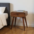 Chestnut Solid Wood One Drawer Nightstand - 22-inch