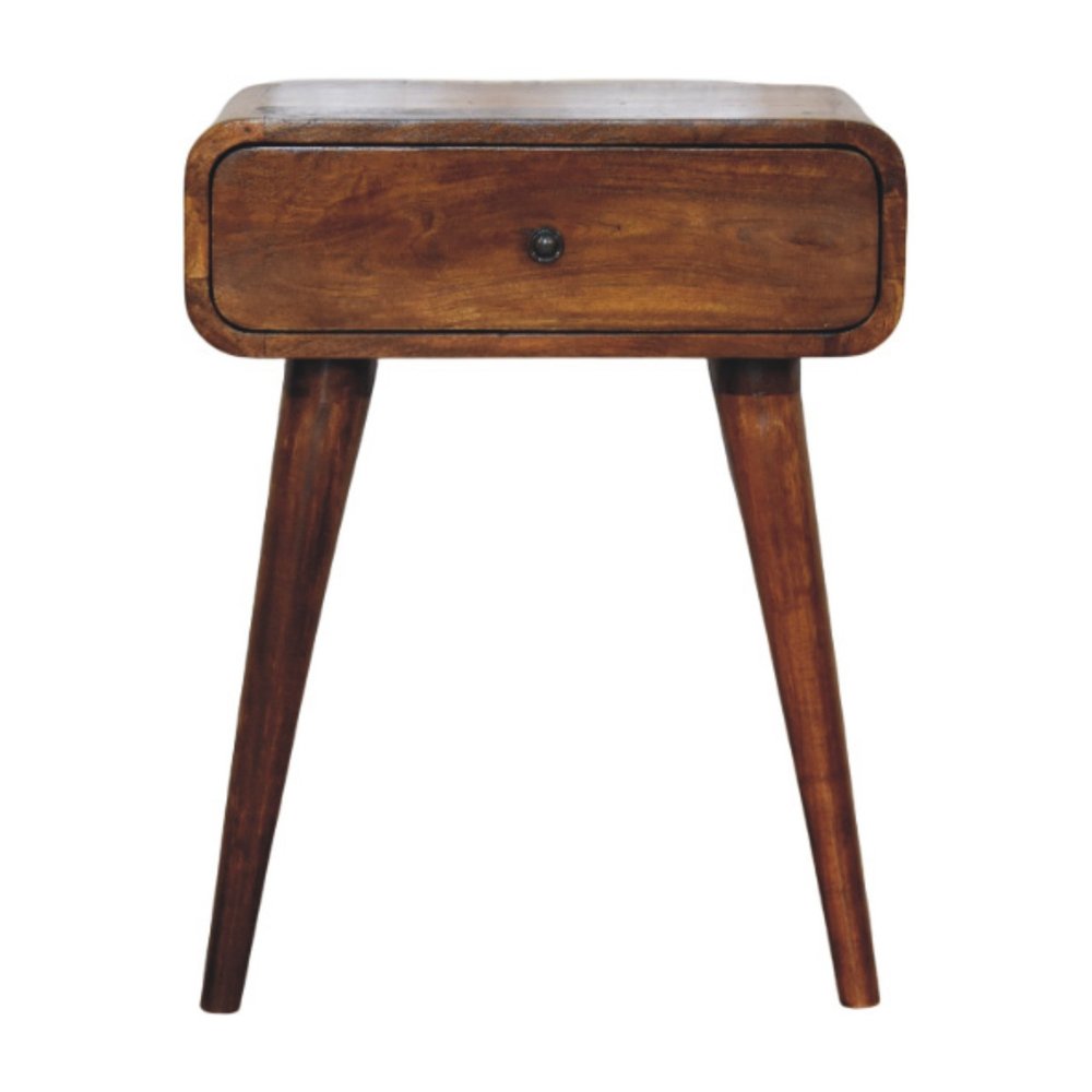 Chestnut Solid Wood One Drawer Nightstand - 22-inch