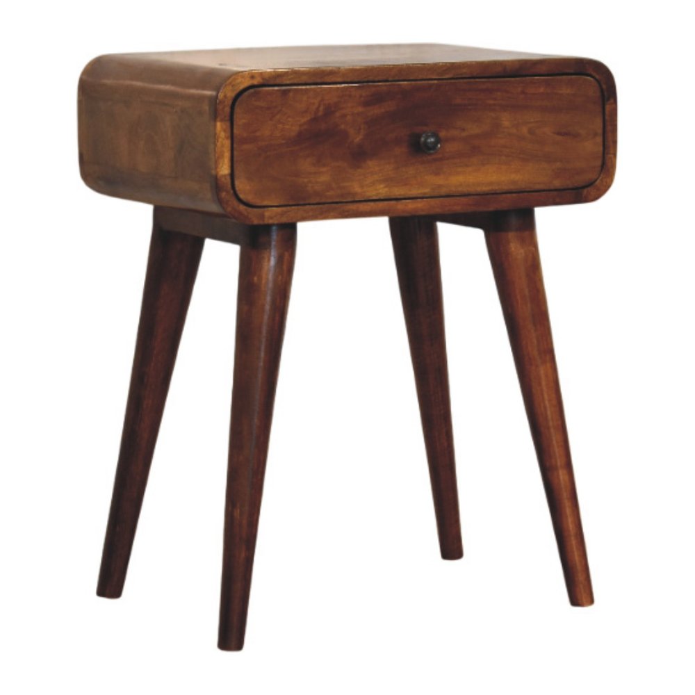 Chestnut Solid Wood One Drawer Nightstand - 22-inch