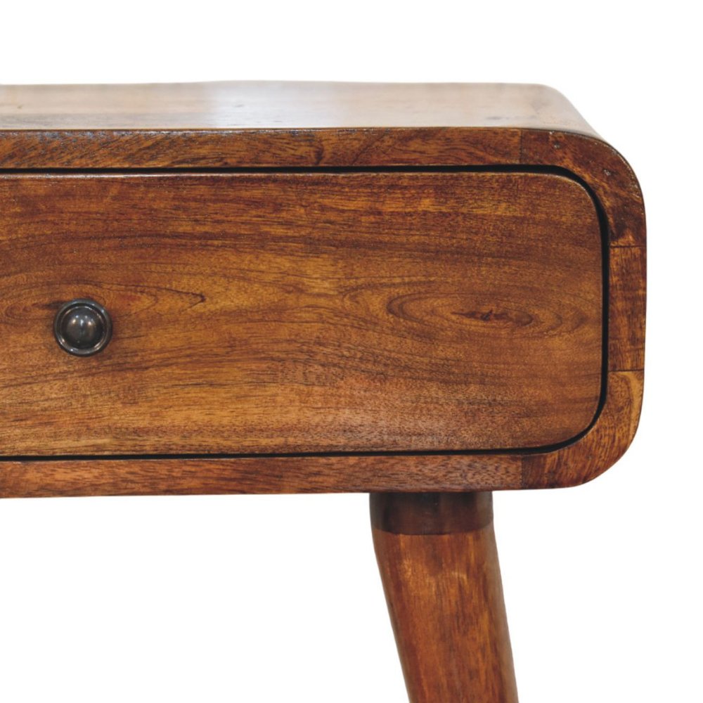 Chestnut Solid Wood One Drawer Nightstand - 22-inch