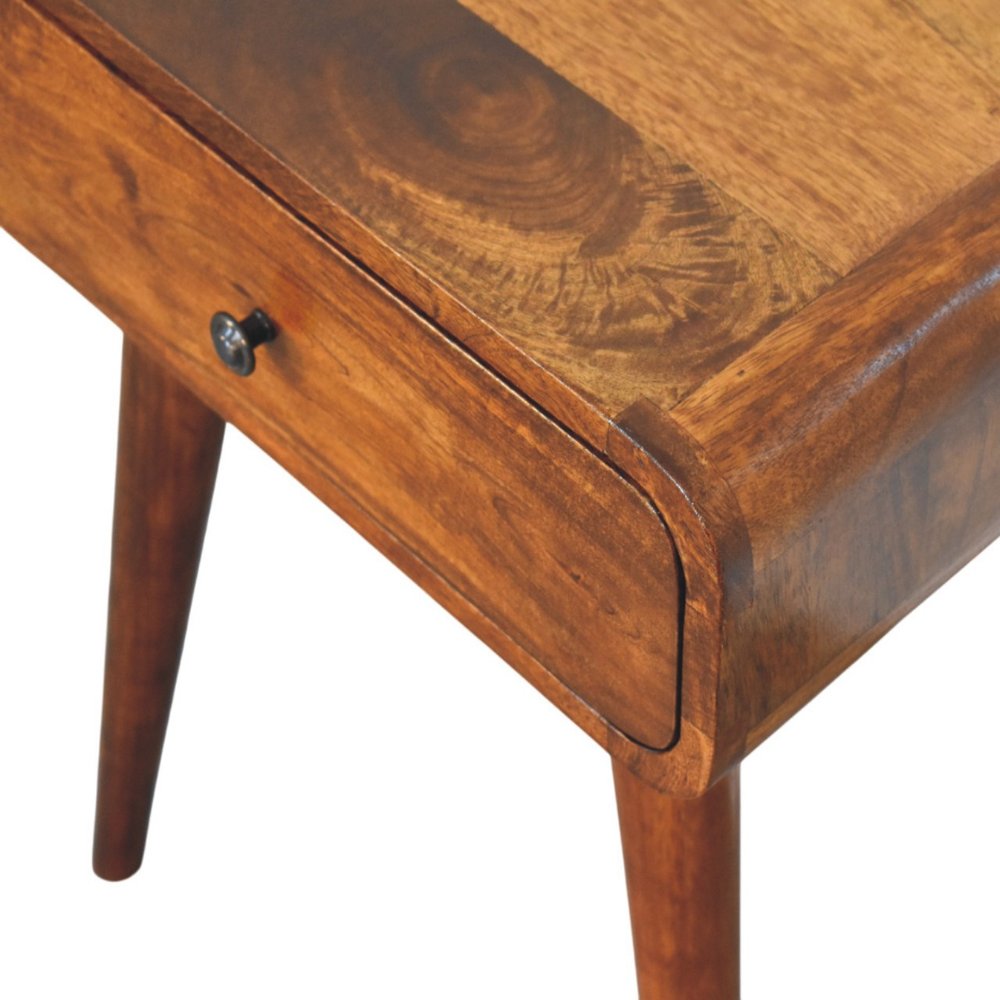 Chestnut Solid Wood One Drawer Nightstand - 22-inch