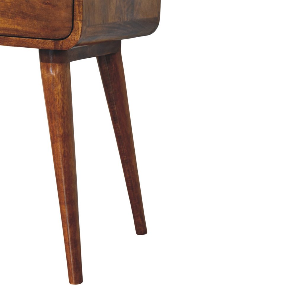 Chestnut Solid Wood One Drawer Nightstand - 22-inch