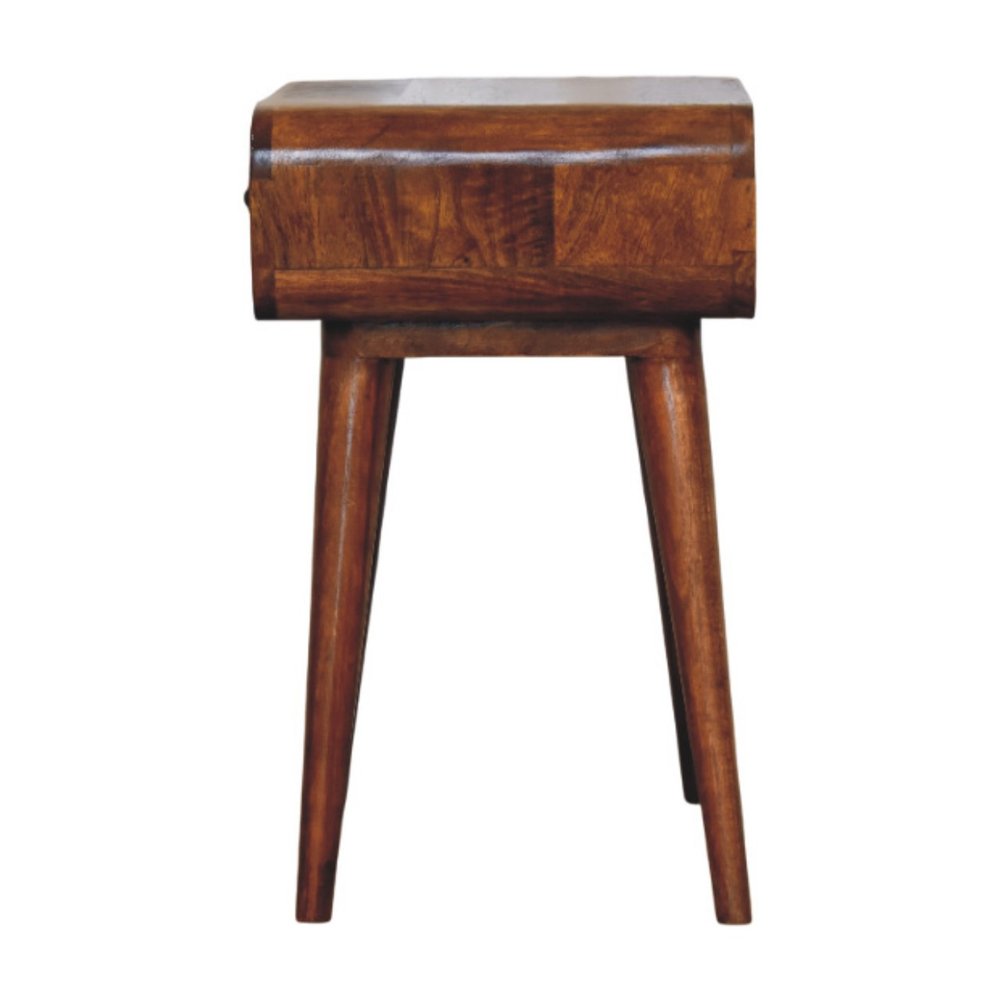 Chestnut Solid Wood One Drawer Nightstand - 22-inch