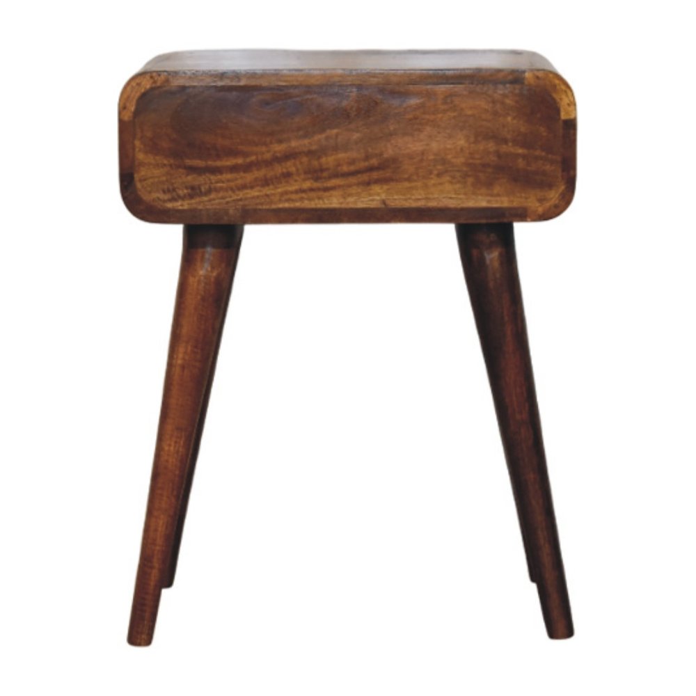 Chestnut Solid Wood One Drawer Nightstand - 22-inch