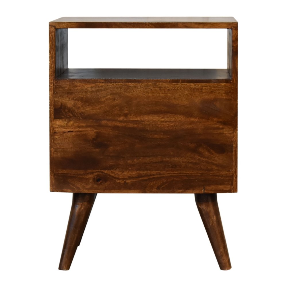 Chestnut Solid Wood Two Drawer Nightstand - 24-inch