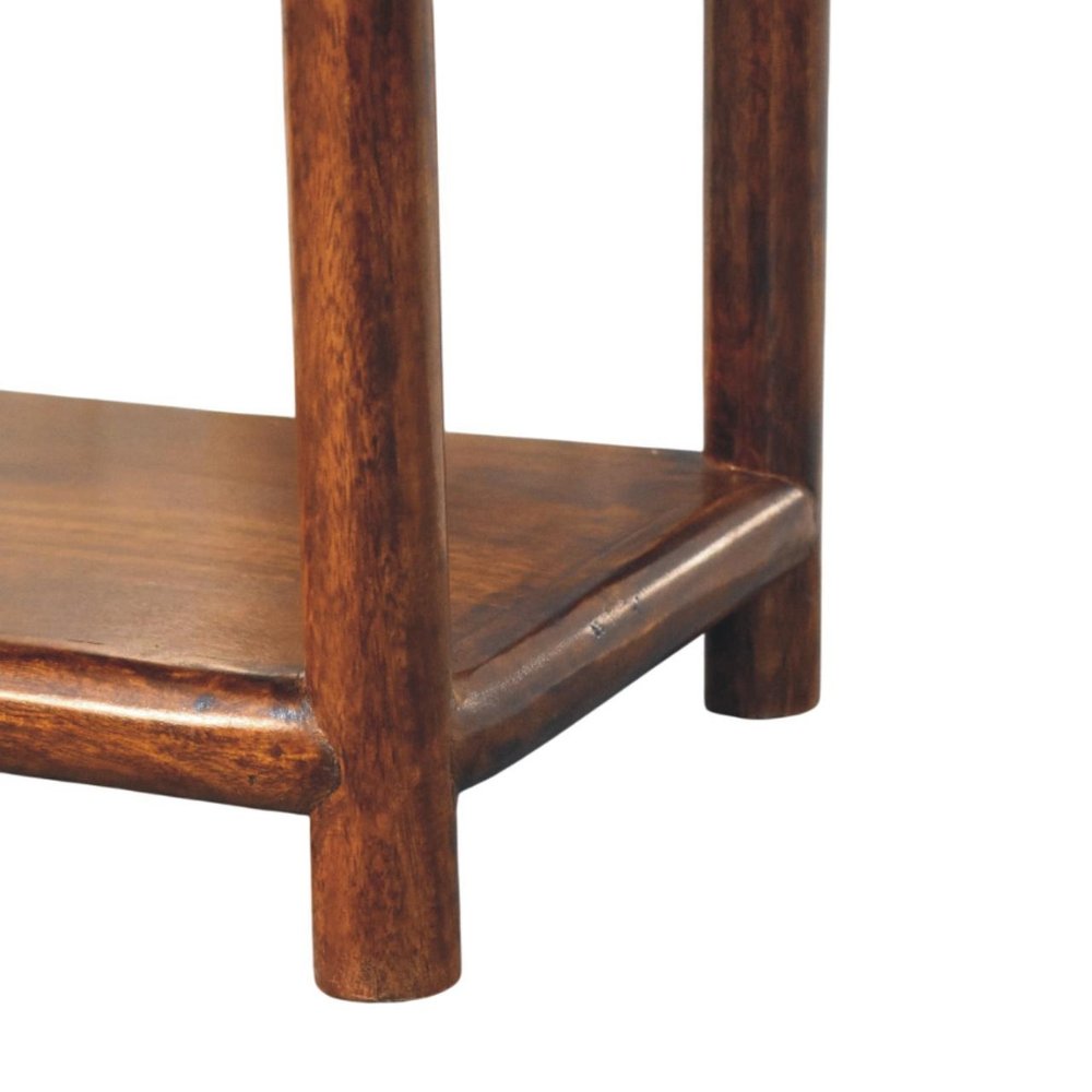 Chestnut Solid Wood Square One Drawer Nightstand - 20-inch