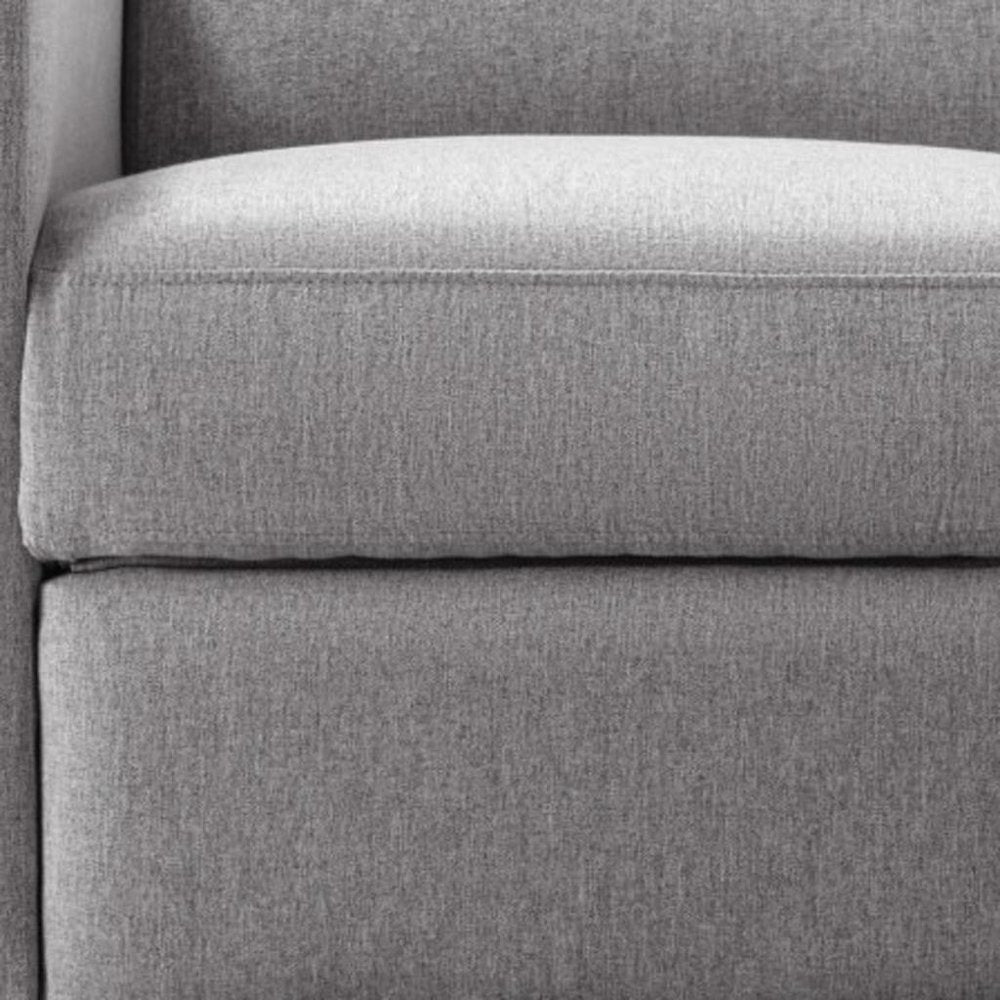 Gray Tufted Linen Gliding Swivel Manual Rocker Recliner - 26-inch
