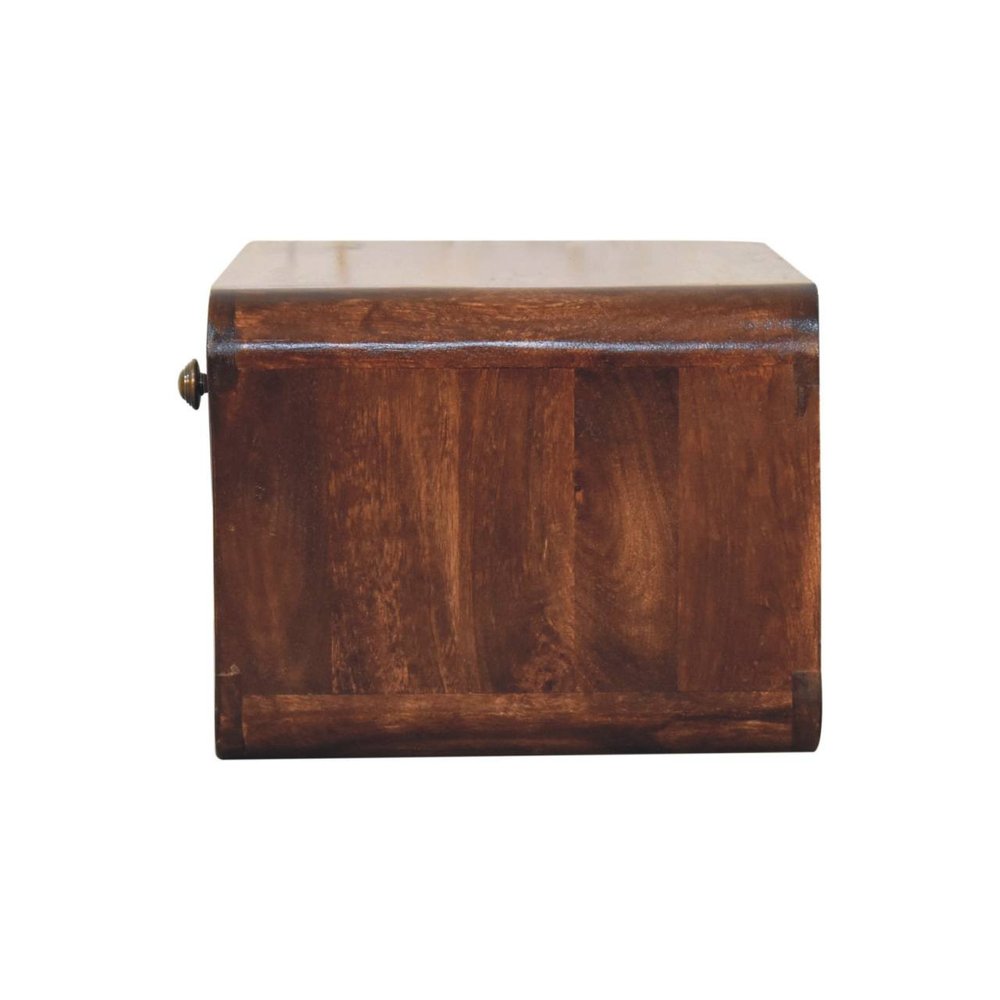 Brown Solid Wood One Drawer Floating Nightstand - 18-inch