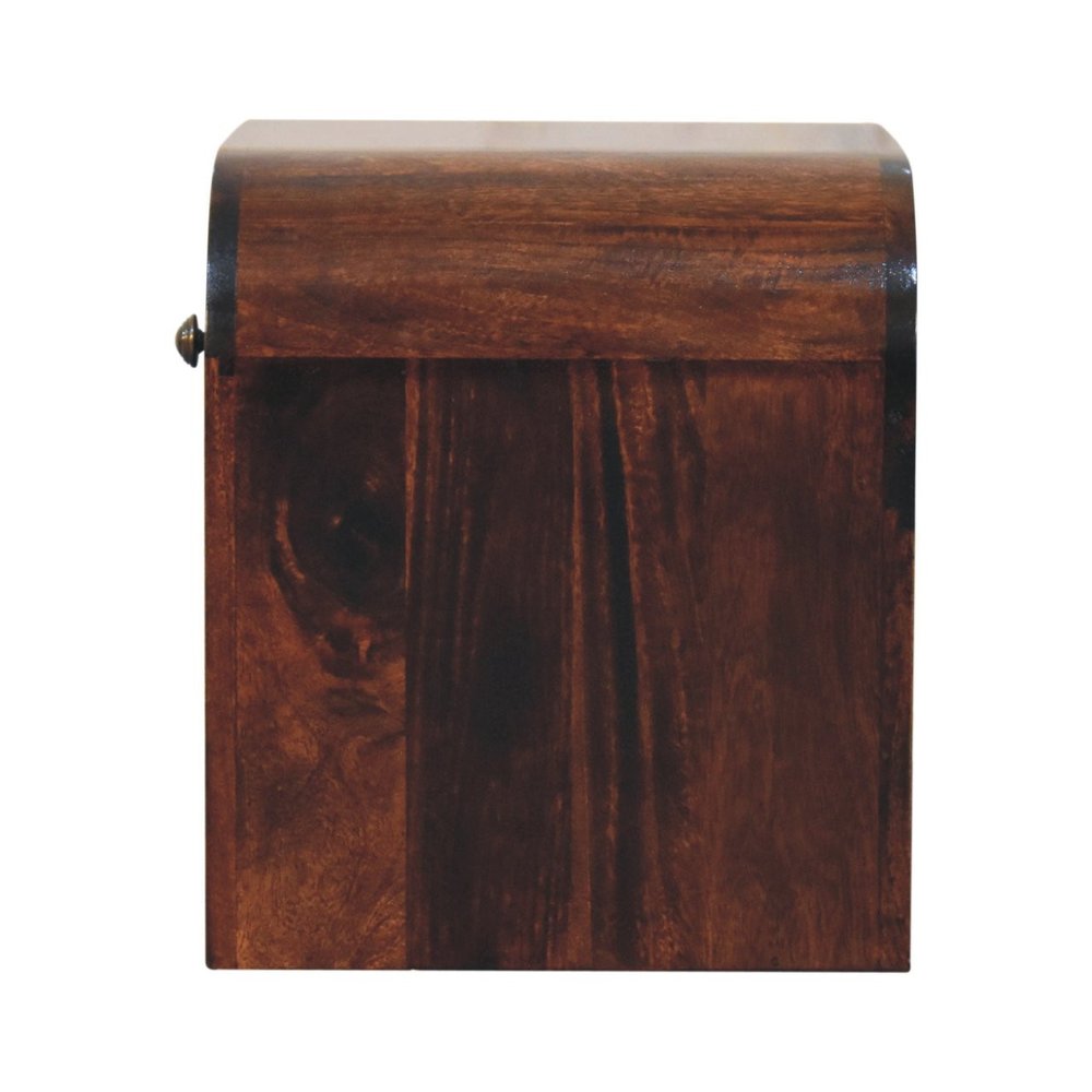 Walnut Solid Wood One Drawer Nightstand - 16-inch