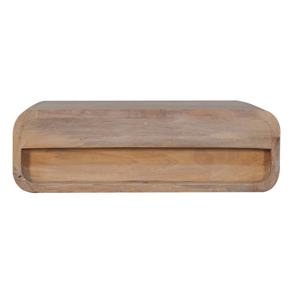 Brown Solid Wood One Drawer Floating Nightstand - 20-inch