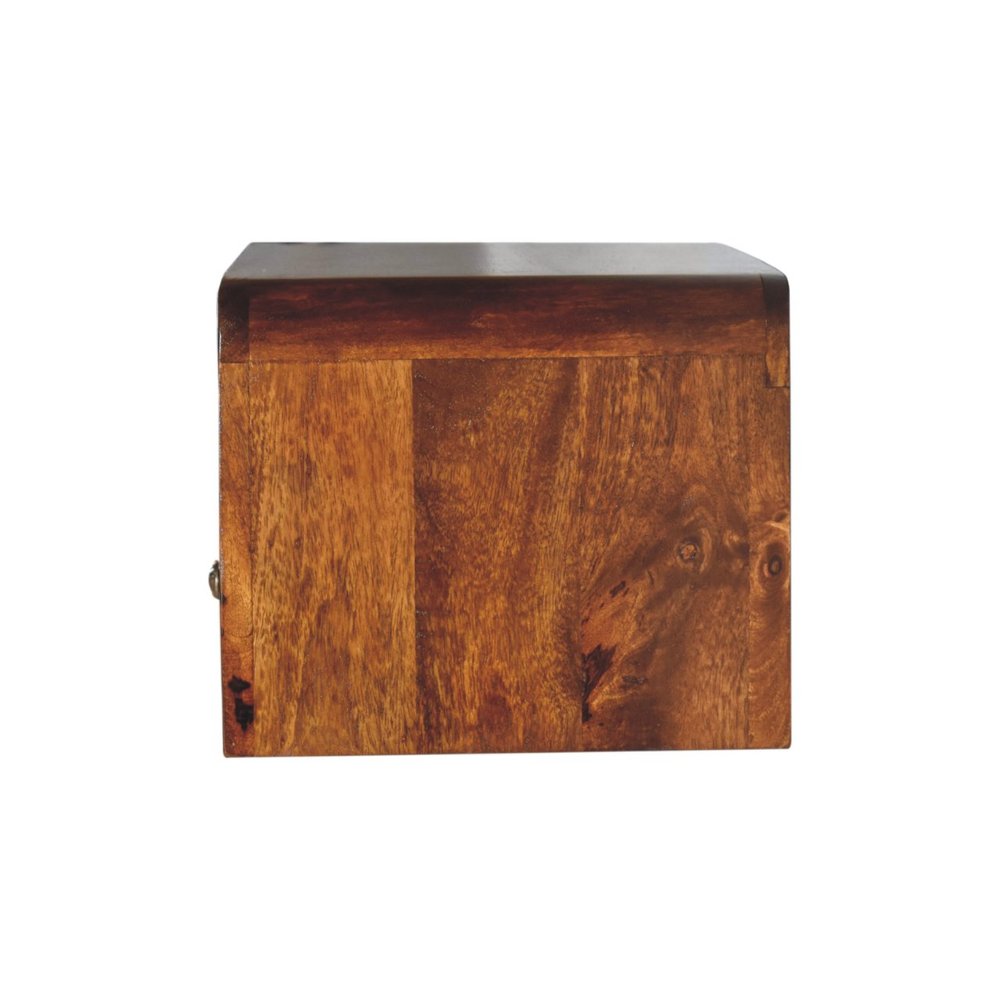 Chestnut Solid Wood One Drawer Floating Nightstand - 18-inch