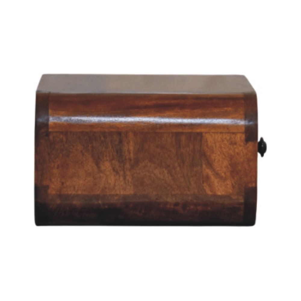 Chestnut Solid Wood One Drawer Floating Nightstand - 12-inch