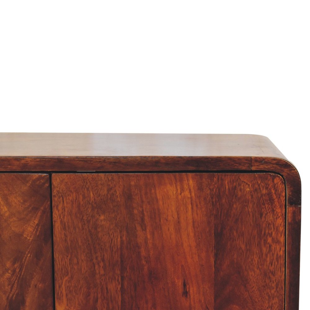 Brown Solid Wood Accent Cabinet with Two Doors - 26-inch