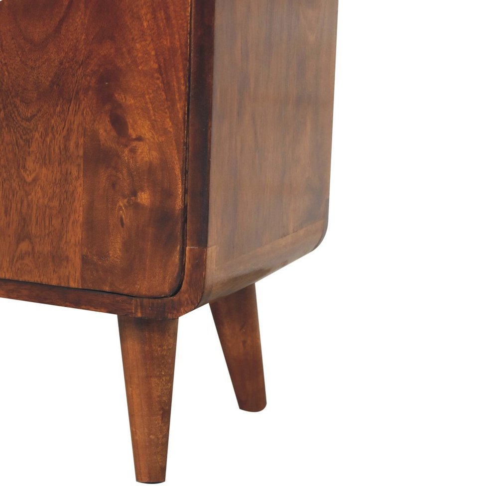 Brown Solid Wood Accent Cabinet with Two Doors - 26-inch