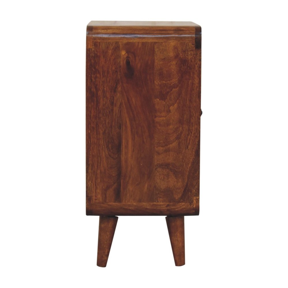 Brown Solid Wood Accent Cabinet with Two Doors - 26-inch
