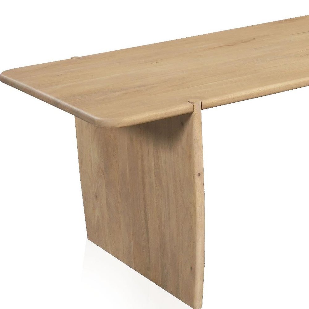 Natural Wood Double Pedestal Base Dining Table - 80-inch