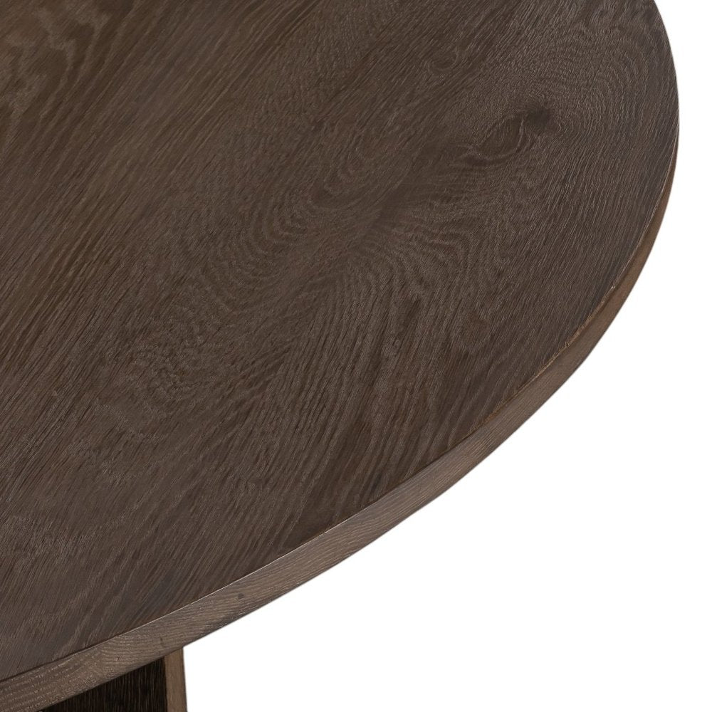 Natural Solid Wood Pedestal Base Round Top Dining Table - 60-inch
