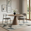Natural Solid Wood Pedestal Base Round Top Dining Table - 48-inch