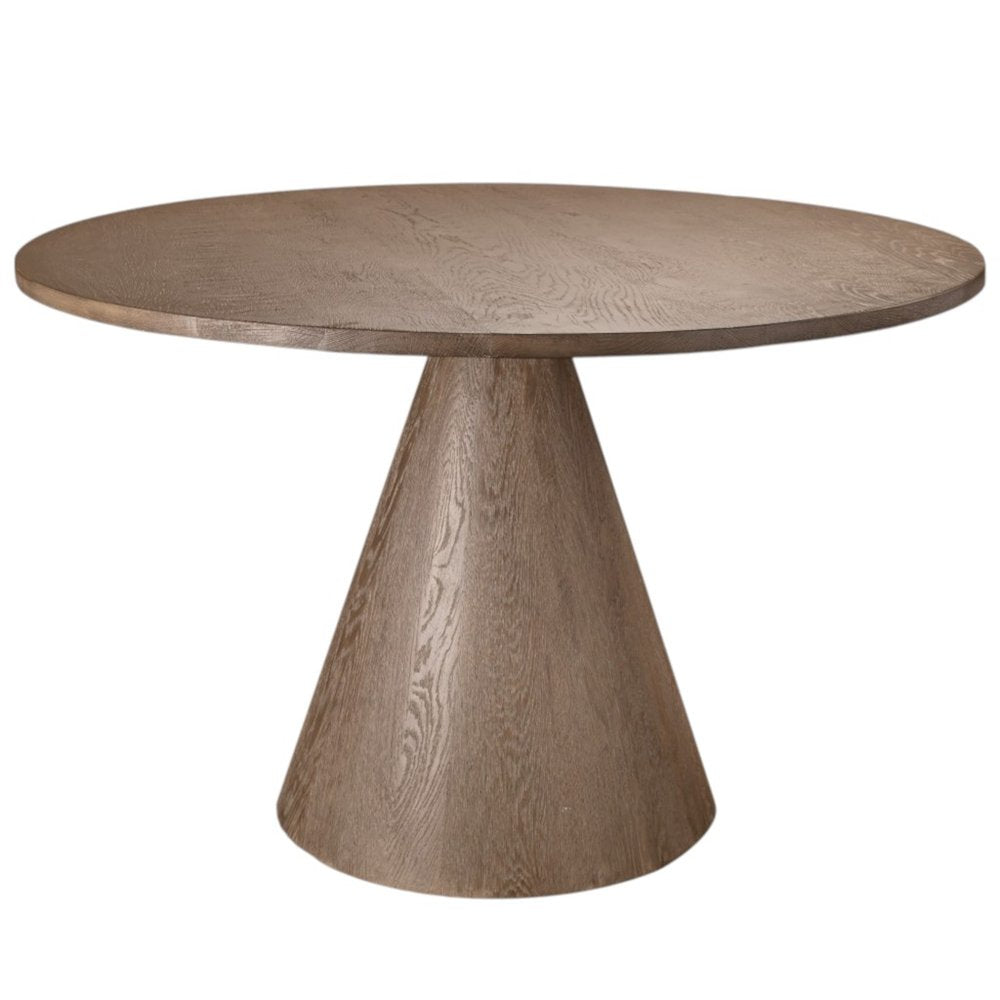 Natural Solid Wood Pedestal Base Round Top Dining Table - 48-inch
