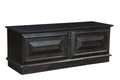 Dark Brown Solid Wood Storage Ottoman - 52-inch