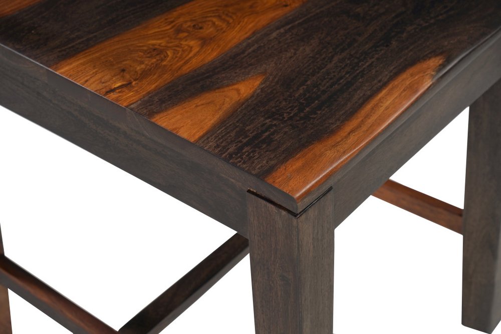 Nine Piece Brown Solid Wood Dining Set with Eight Chairs and One Bench