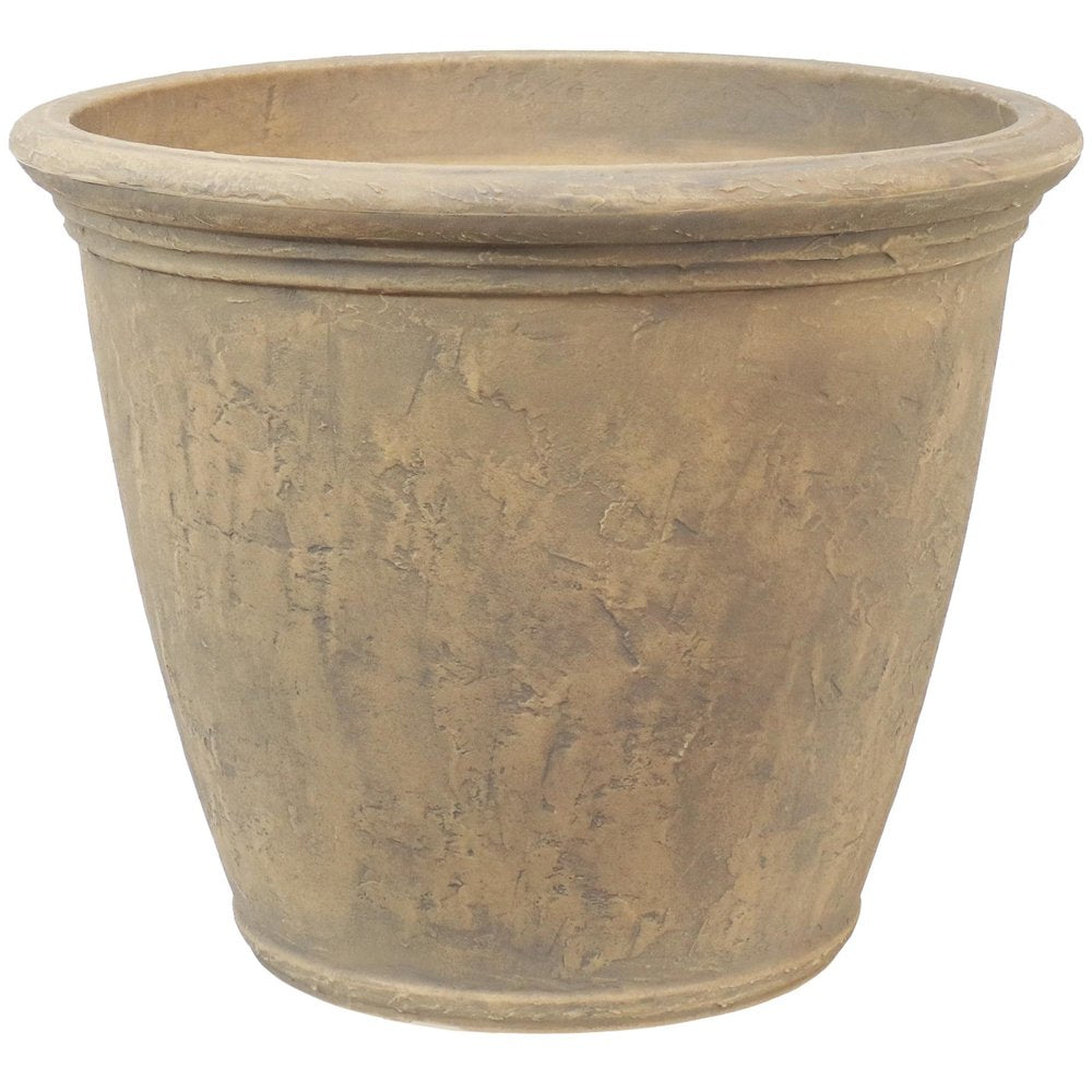 Beige Heavy Duty Plastic Round Pot Planter - 20 X 24-inch