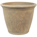 Beige Heavy Duty Plastic Round Pot Planter - 20 X 24-inch
