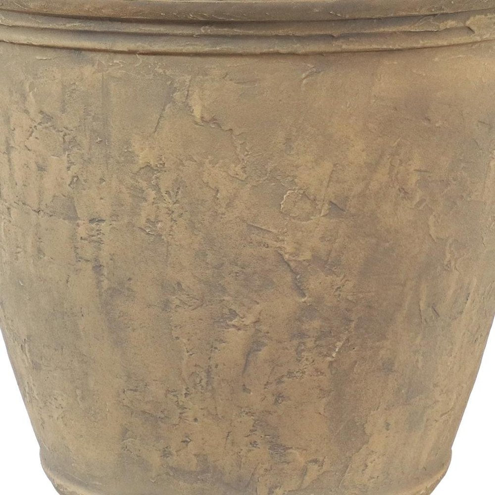 Beige Heavy Duty Plastic Round Pot Planter - 20 X 24-inch