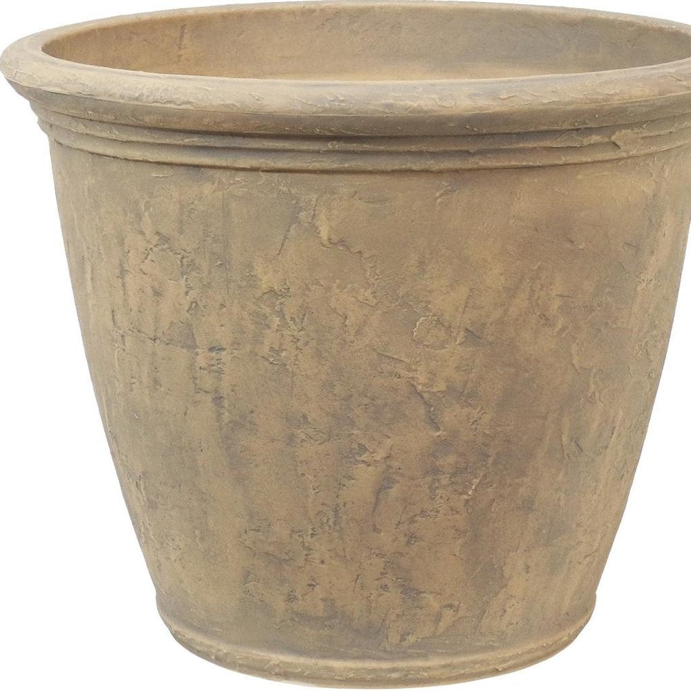 Beige Heavy Duty Plastic Round Pot Planter - 20 X 24-inch