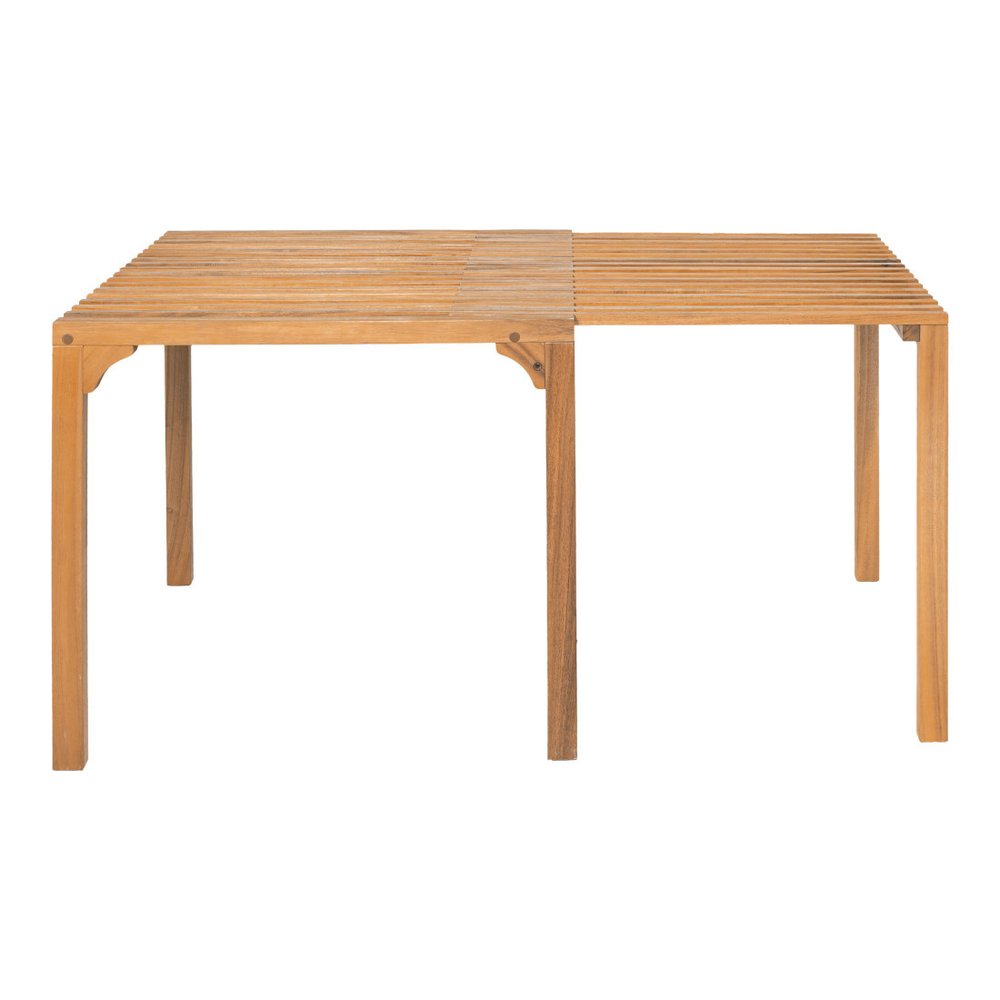 Natural Solid Wood Extendable Outdoor Dining Table - 60-inch