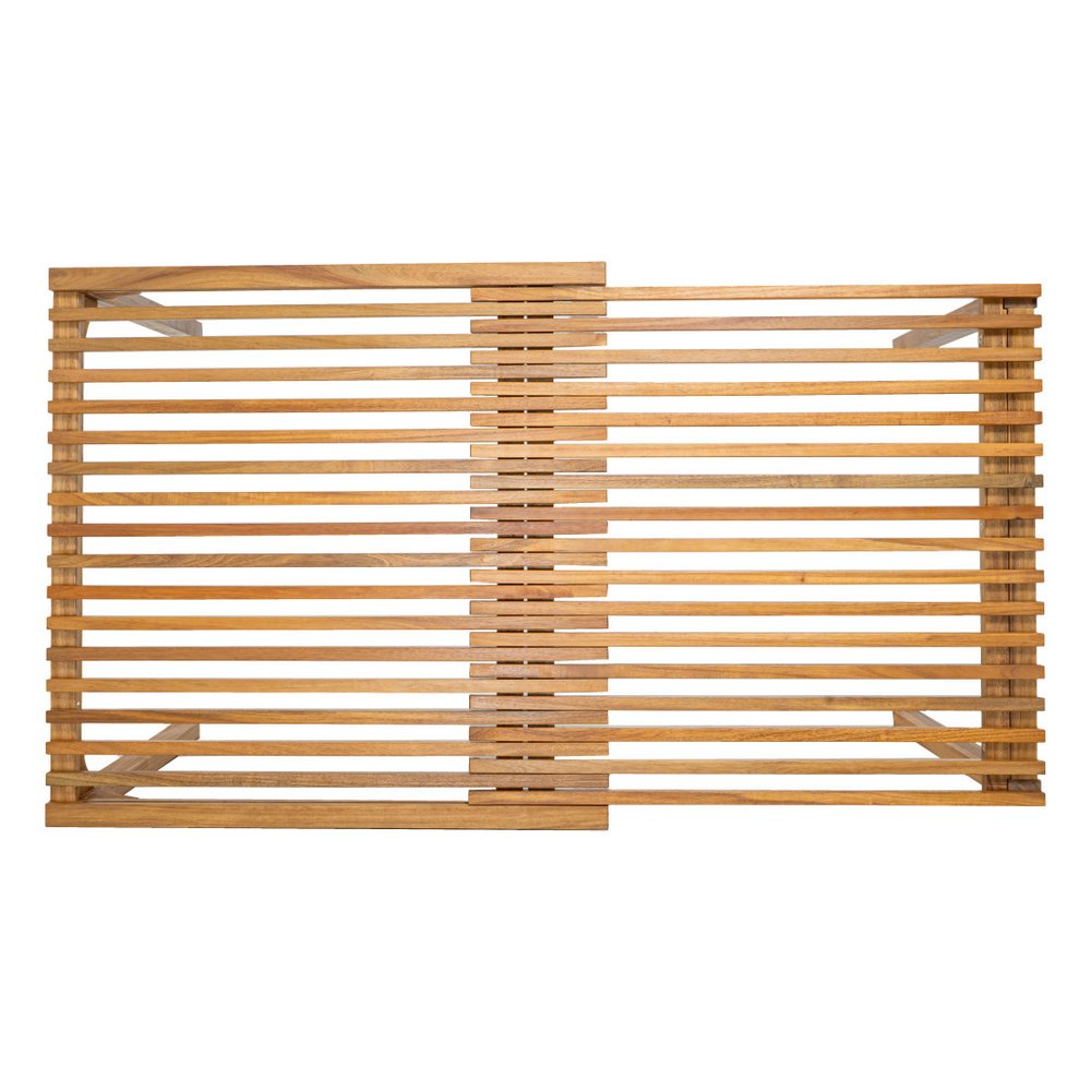 Natural Solid Wood Extendable Outdoor Dining Table - 60-inch
