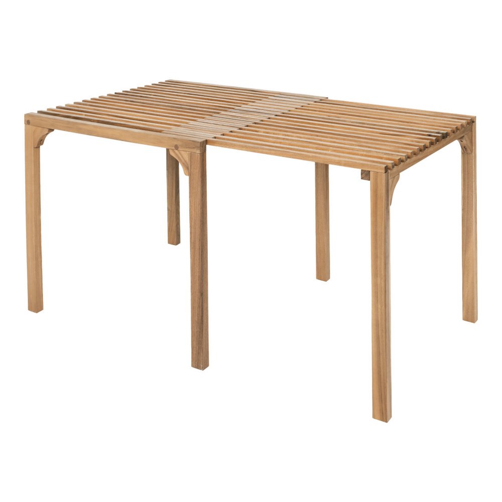 Natural Solid Wood Extendable Outdoor Dining Table - 60-inch
