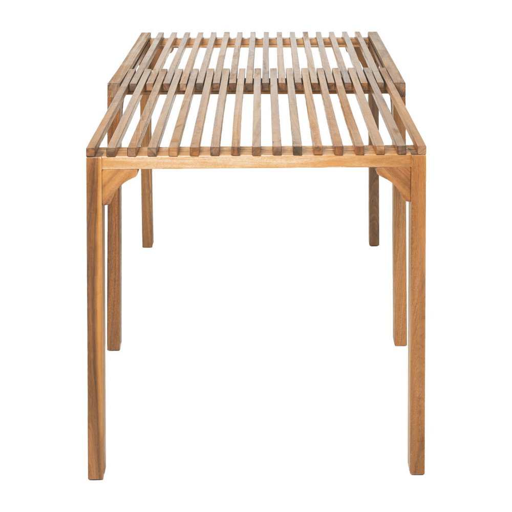 Natural Solid Wood Extendable Outdoor Dining Table - 60-inch