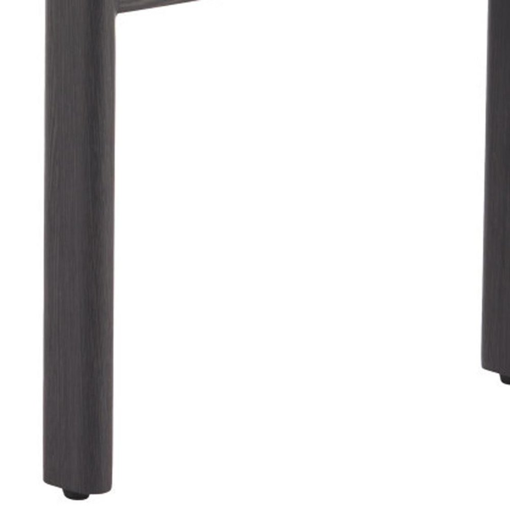 Beige and Black Olefin Open Back Dining Side Chair