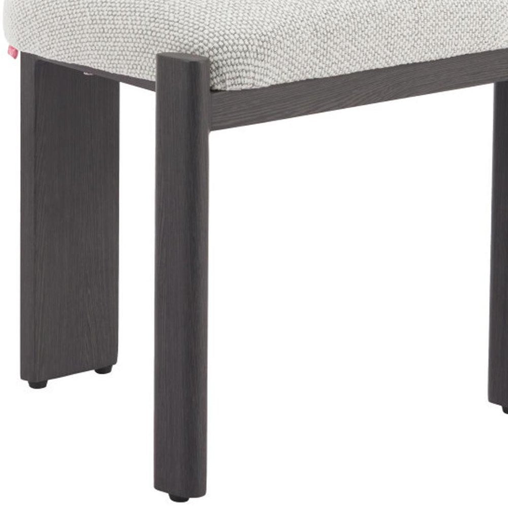 Beige and Black Olefin Open Back Dining Side Chair
