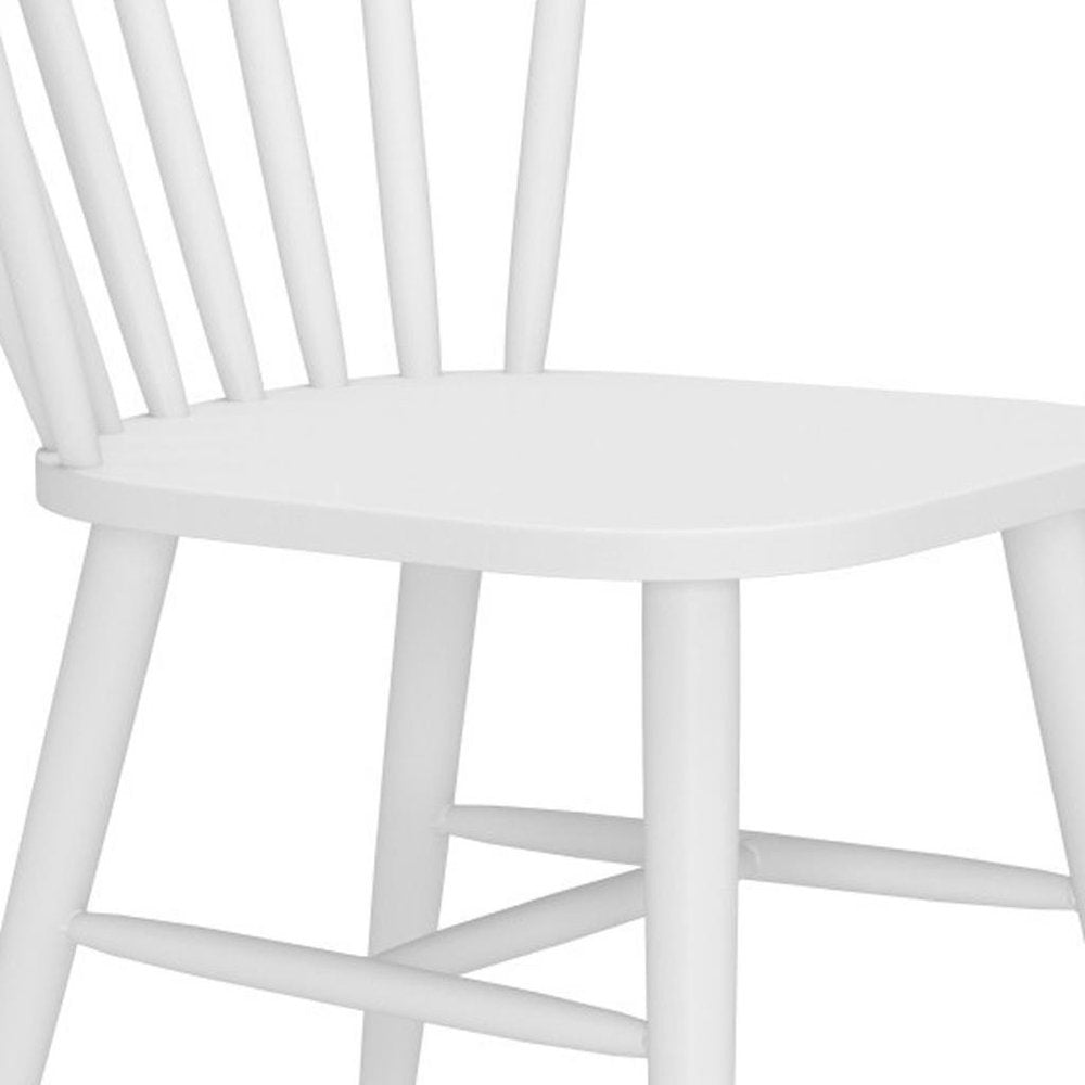 White Aluminum Slat Back Dining Side Chair