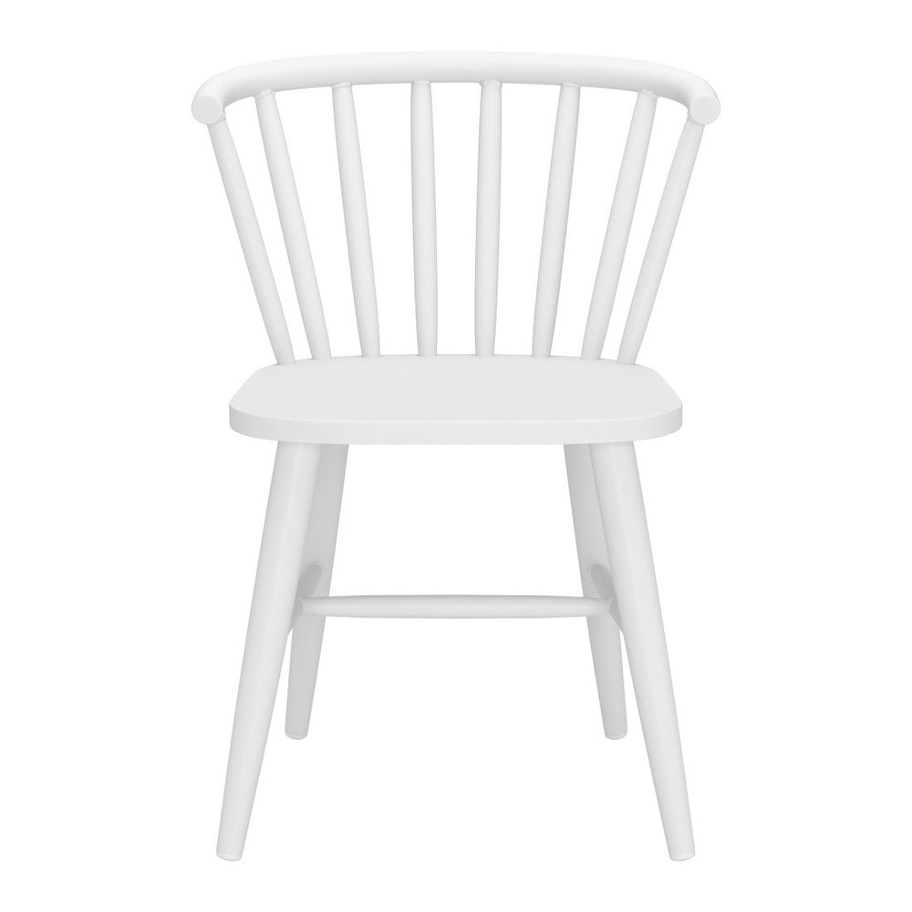 White Aluminum Slat Back Dining Side Chair