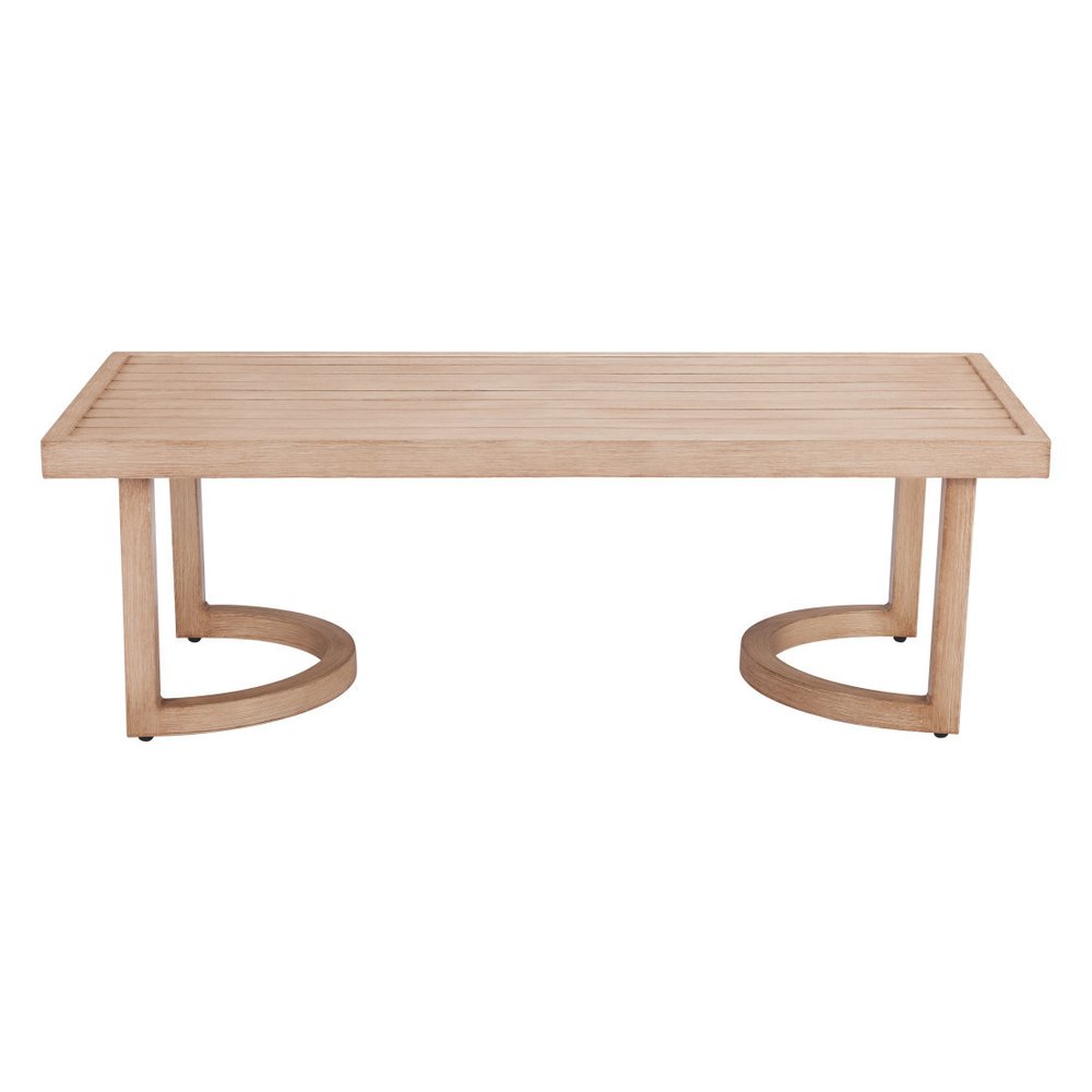Brown Aluminum Outdoor Coffee Table - 51-inch