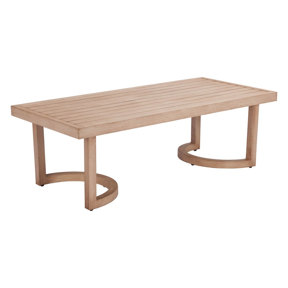 Brown Aluminum Outdoor Coffee Table - 51-inch