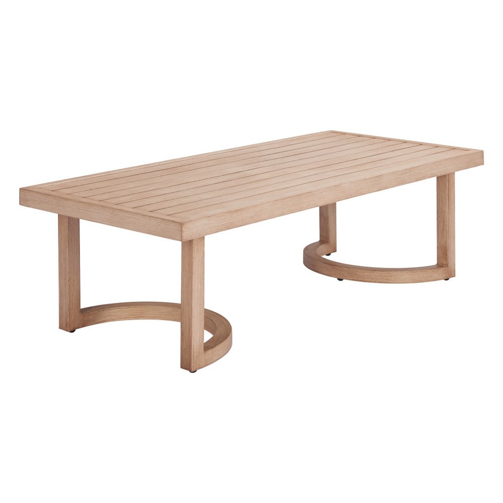 Brown Aluminum Outdoor Coffee Table - 51-inch