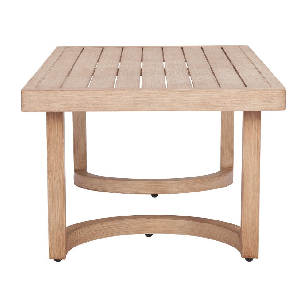 Brown Aluminum Outdoor Coffee Table - 51-inch